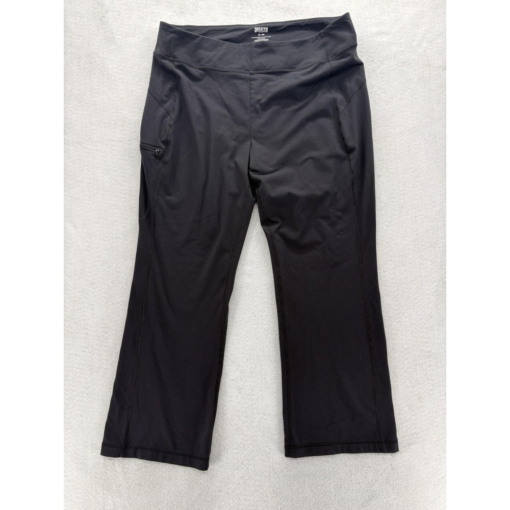 Duluth Trading Co NoGA Black Boot-Cut Performance Pants XL 29 length